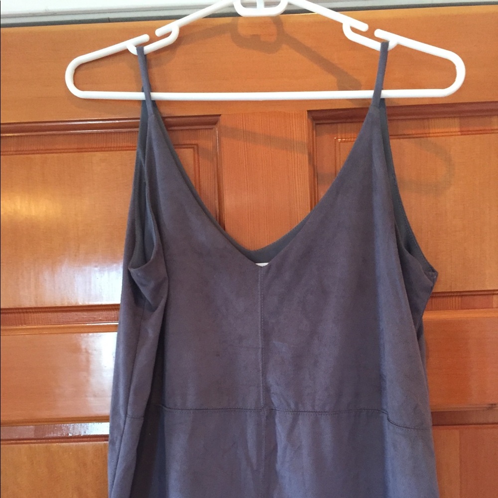Dark gray velvet tank top